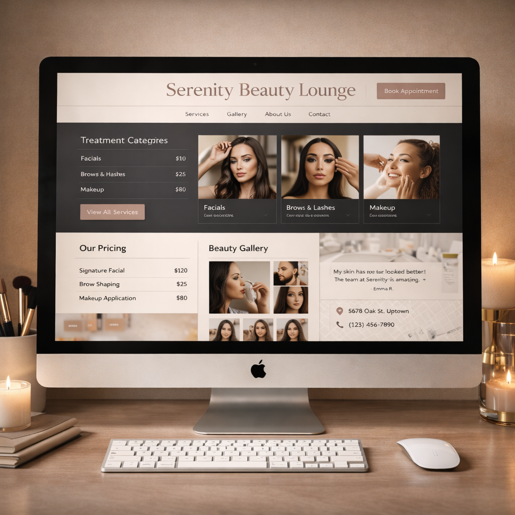 Beauty salon website concept