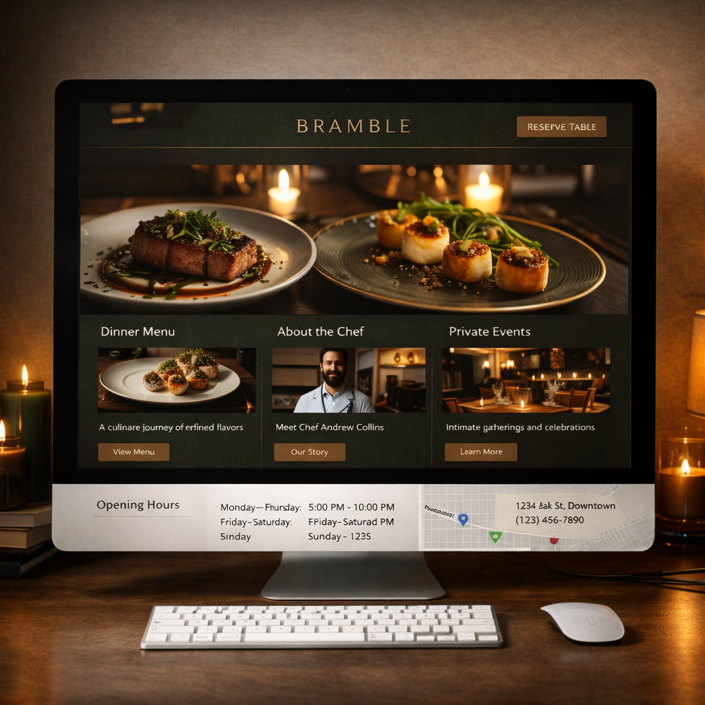 Restaurant website concept